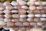 CCB2504 15 inches 9*14mm faceted marquise strawberry quartz beads