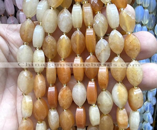 CCB2511 15 inches 9*14mm faceted marquise red aventurine jade beads