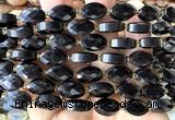 CCB2523 15 inches 9*14mm faceted marquise black obsidian beads