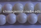 CCB303 15.5 inches 9mm round white coral beads wholesale