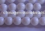 CCB401 15.5 inches 6mm round white tridacna beads wholesale