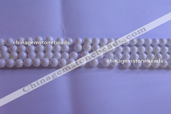 CCB401 15.5 inches 6mm round white tridacna beads wholesale