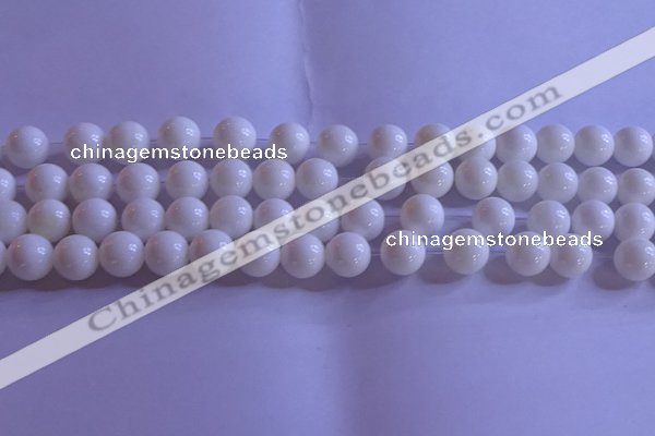 CCB403 15.5 inches 10mm round white tridacna beads wholesale