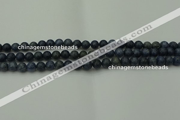 CCB451 15.5 inches 6mm round blue coral beads wholesale