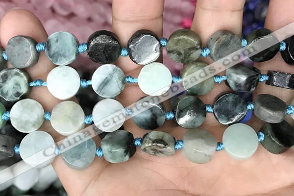 CCB504 15.5 inches 12mm coin jade gemstone beads wholesale