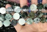 CCB505 15.5 inches 14mm coin jade gemstone beads wholesale