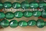 CCB548 15.5 inches 4mm faceted coin green agate beads