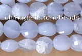 CCB551 15.5 inches 4mm faceted coin blue lace agate beads