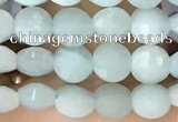 CCB552 15.5 inches 4mm faceted coin amazonite gemstone beads