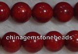 CCB56 15.5 inches 9-10mm round red coral beads Wholesale