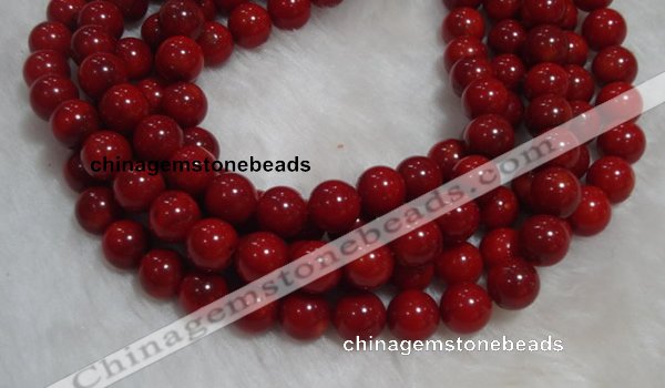 CCB56 15.5 inches 9-10mm round red coral beads Wholesale