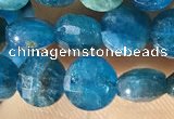 CCB615 15.5 inches 6mm faceted coin natural apatite gemstone beads