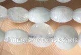 CCB616 15.5 inches 6mm faceted coin aquamarine gemstone beads