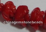 CCB62 15.5 inches 10-11mm rose shape red coral beads Wholesale