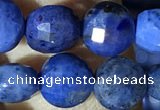 CCB623 15.5 inches 6mm faceted coin blue dumortierite beads