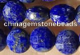 CCB624 15.5 inches 6mm faceted coin lapis lazuli gemstone beads