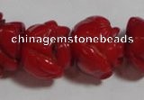 CCB63 15.5 inches 13mm rose shape red coral beads Wholesale