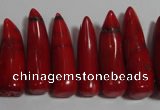 CCB66 16 inches horn shape red coral beads Wholesale