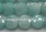 CCB701 15.5 inches 6mm faceted coin amazonite gemstone beads