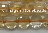 CCB703 15.5 inches 6mm faceted coin citrine gemstone beads