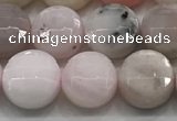 CCB724 15.5 inches 8mm faceted coin pink opal gemstone beads