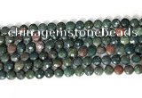 CCB750 15.5 inches 8mm faceted coin Indian bloodstone gemstone beads