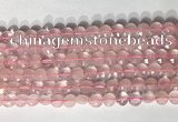 CCB759 15.5 inches 8mm faceted coin rose quartz beads