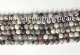 CCB761 15.5 inches 8mm faceted coin purple striped jasper beads