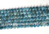 CCB763 15.5 inches 8mm faceted coin apatite beads