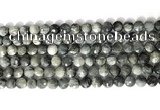 CCB765 15.5 inches 8mm faceted coin eagle eye jasper beads