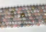 CCB768 15.5 inches 8mm faceted coin morganite gemstone beads