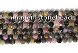 CCB770 15.5 inches 8mm faceted coin tourmaline gemstone beads