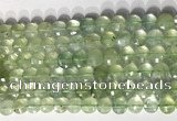 CCB771 15.5 inches 8mm faceted coin prehnite gemstone beads