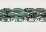 CCB784 15.5 inches 15*38mm - 16*40mm rice ocean agate beads