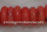 CCB80 15.5 inches 5*9mm roundel pale red coral beads Wholesale