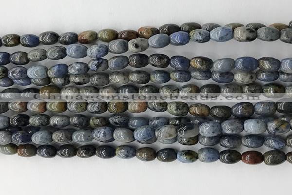 CCB806 15.5 inches 4*6mm rice dumortierite gemstone beads wholesale