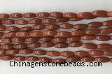 CCB811 15.5 inches 5*12mm rice red aventurine beads wholesale