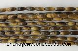 CCB815 15.5 inches 5*12mm rice yellow tiger eye beads wholesale