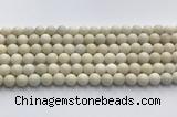 CCB822 15.5 inches 8mm round ivory jasper gemstone beads wholesale