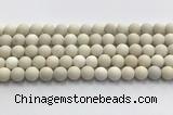 CCB826 15.5 inches 10mm round matte ivory jasper gemstone beads wholesale