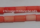 CCB84 15.5 inches 5*10mm column pink coral beads Wholesale