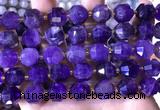 CCB850 15.5 inches 11*12mm faceted amethyst beads wholesale