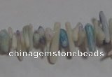 CCB89 15.5 inch 2*8mm irregular branch light blue coral beads