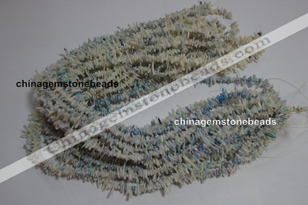 CCB89 15.5 inch 2*8mm irregular branch light blue coral beads