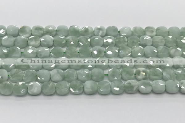 CCB905 15.5 inches 8*8mm faceted square angel skin beads