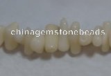 CCB93 15.5 inch 4*11mm irregular branch white coral chip beads