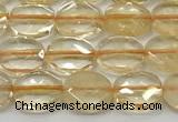 CCB931 15.5 inches 8*10mm faceted oval citrine beads