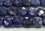 CCB977 15.5 inches 6*6mm faceted square sodalite beads
