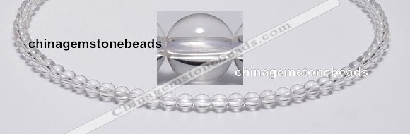 CCC01 15 inches 6mm round white crystal beads Wholesale