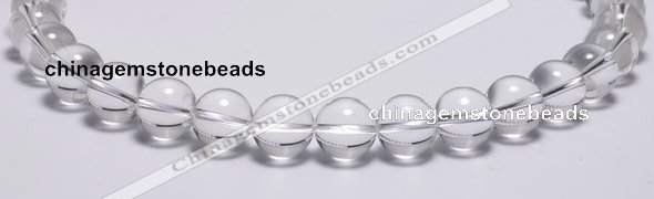 CCC04 15 inches 14mm round white crystal beads Wholesale